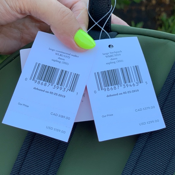 Kate Spade LG Dawn Nylon Backpack / Wallet Set - Picture 6 of 8